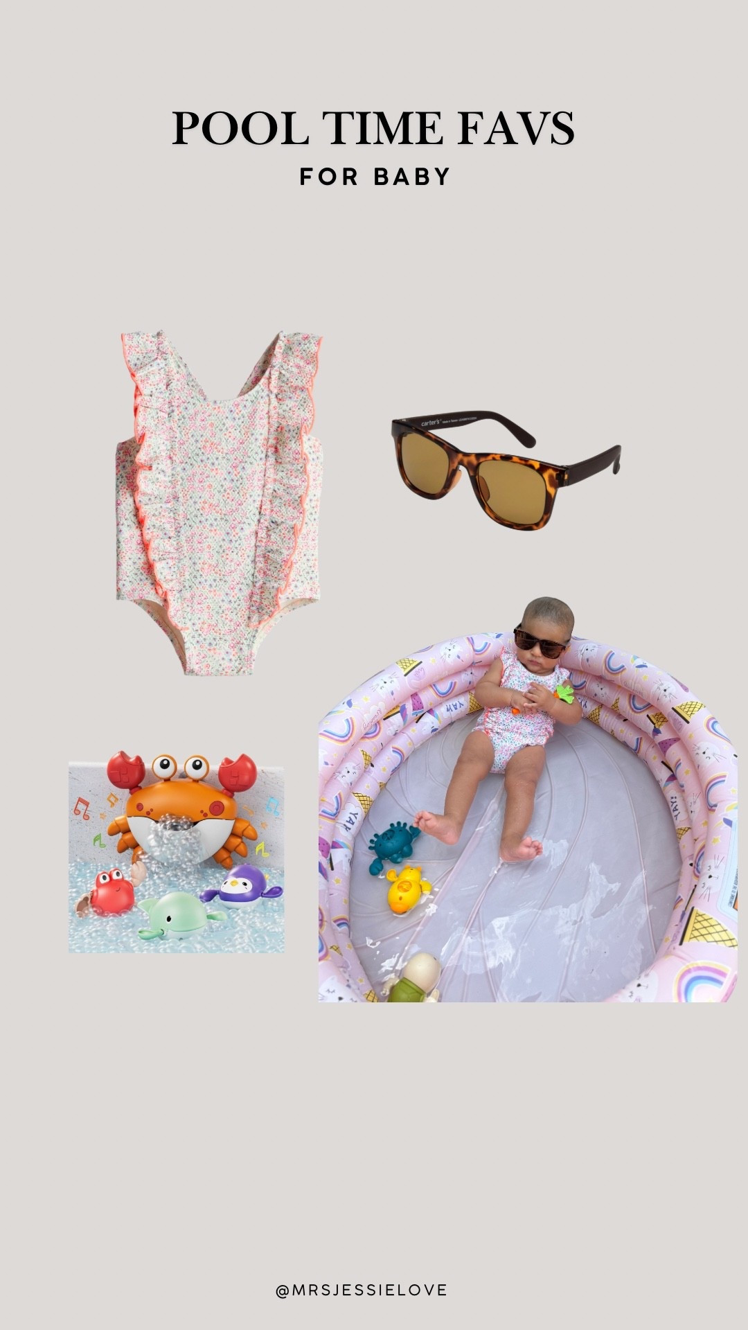 Pool time favorites for 4 month old!

#LTKKids #LTKBaby #LTKSeasonal