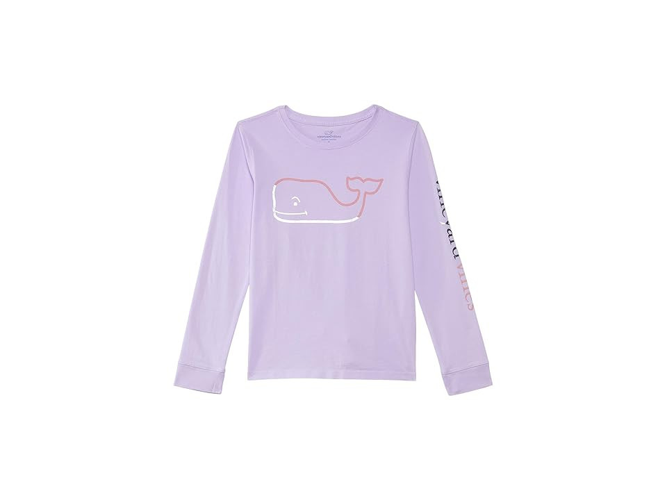 Vineyard Vines Kids Girls Foil Burgee Long Sleeve T-Shirts (Toddler/Little Kid/Big Kid) Girl's T Shirt Iris : SM (7-8 Big Kid), Cotton | Zappos