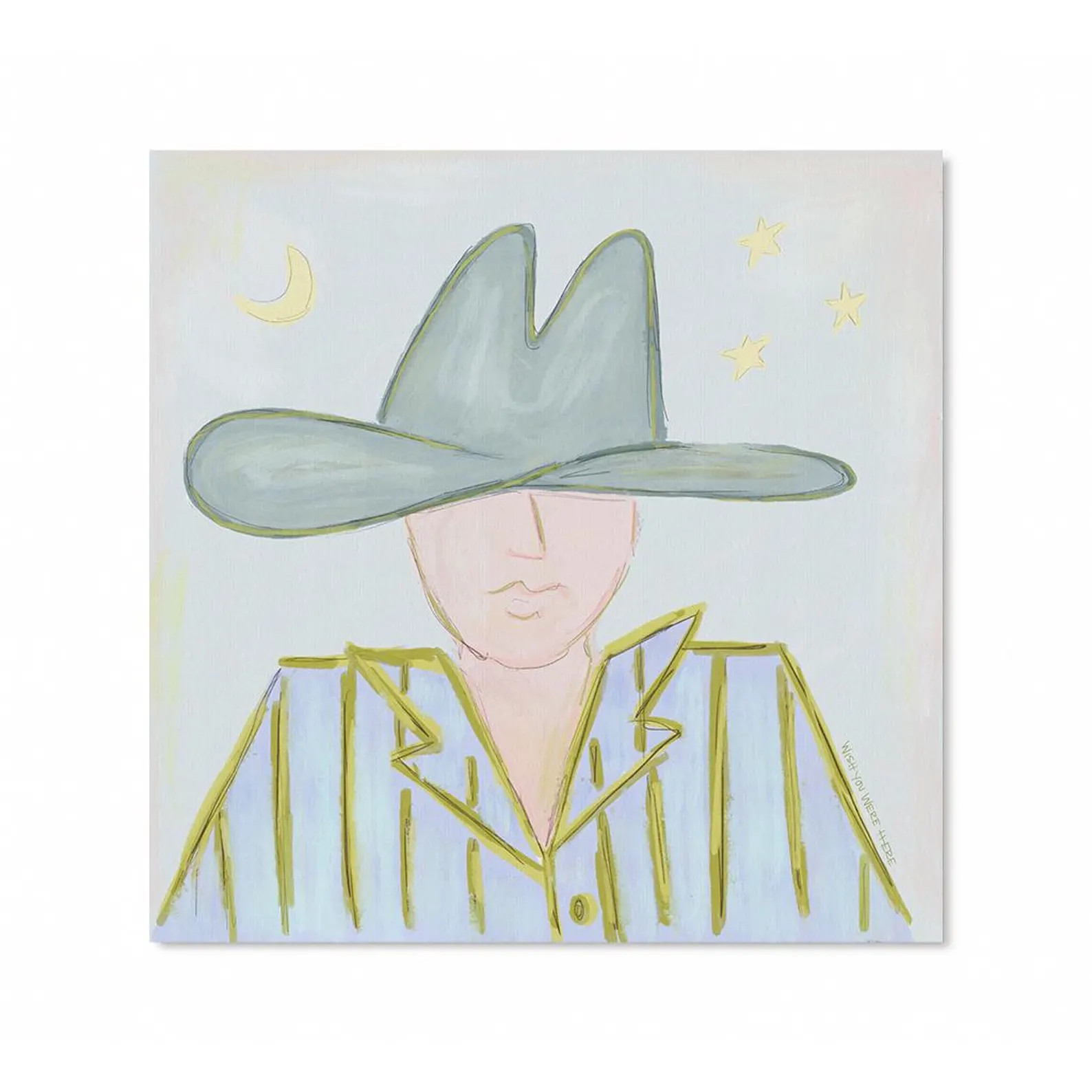 Coastal Cowboy Art Print - Western Colorful Cowboy - Funky Art Print | Etsy (Global)