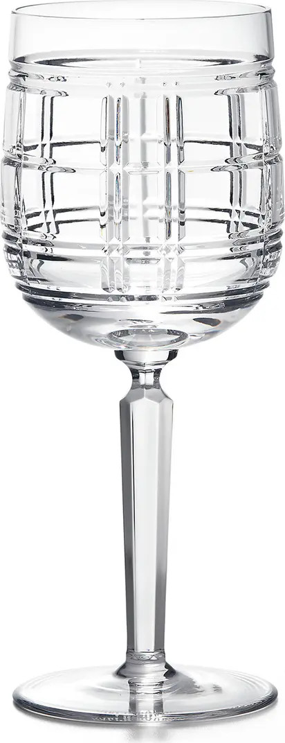Ralph Lauren Hudson Plaid Crystal Red Wine Glass | Nordstrom | Nordstrom