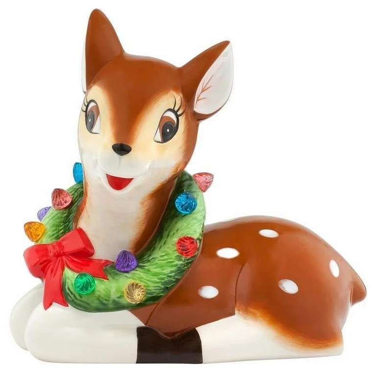 Mr. Christmas 9 in. Nostalgic Ceramic Figure - Reindeer - Walmart.com | Walmart (US)