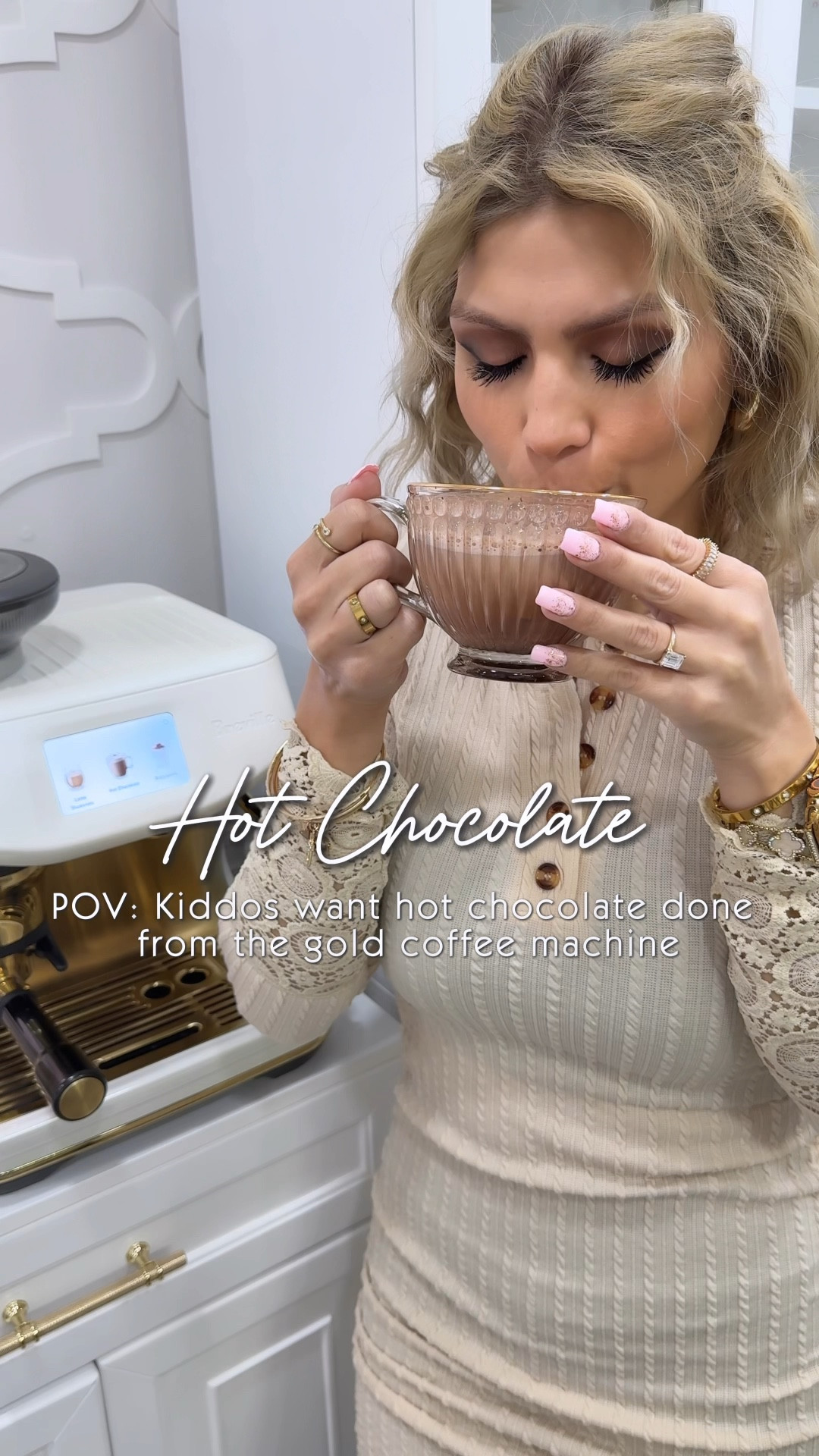 POV: Kiddos wanted to try hot chocolate done on the Breville gold coffee machine 😉🤩

#LTKWatchNow #LTKHome