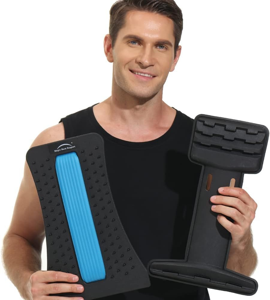 Magic Back Support Back Stretching Device,Back Massager for Bed & Chair & Car,Multi-Level Lumbar ... | Amazon (US)