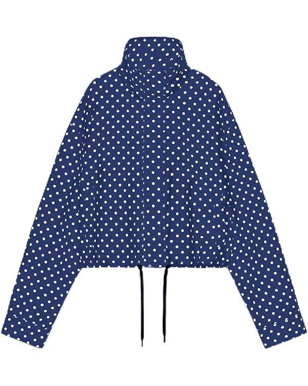 Songling Women Polka Dot Jacket Casual Coat Zip Up 2025 Trendy Fall Outfits Lightweight Cropped J... | Amazon (US)