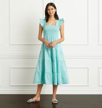 The Elizabeth Nap Dress - Blue Roses Poplin | Hill House Home