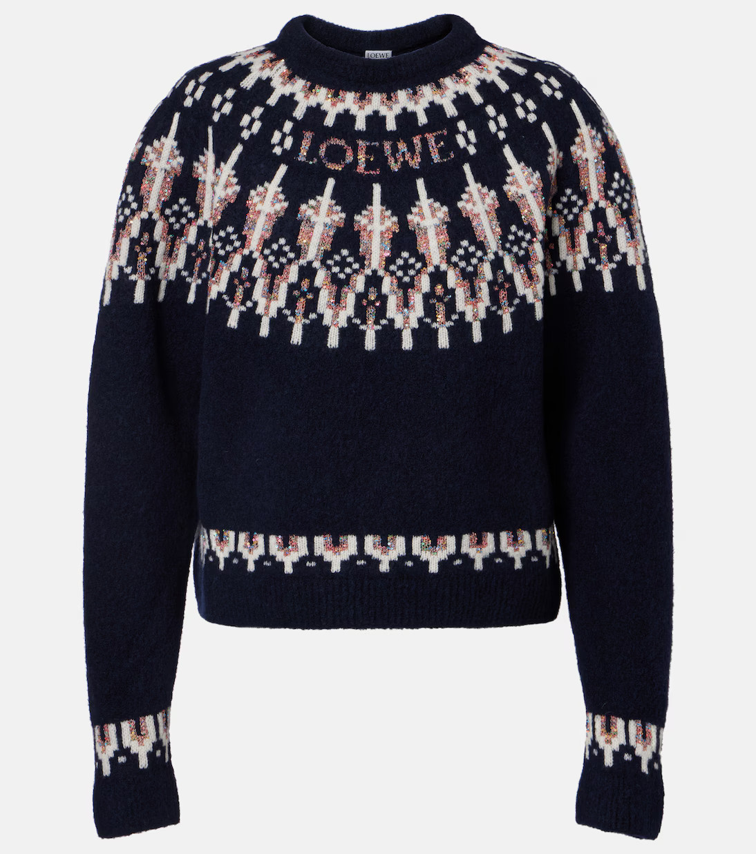 Fair Isle sequined wool-blend sweater | Mytheresa (US/CA)