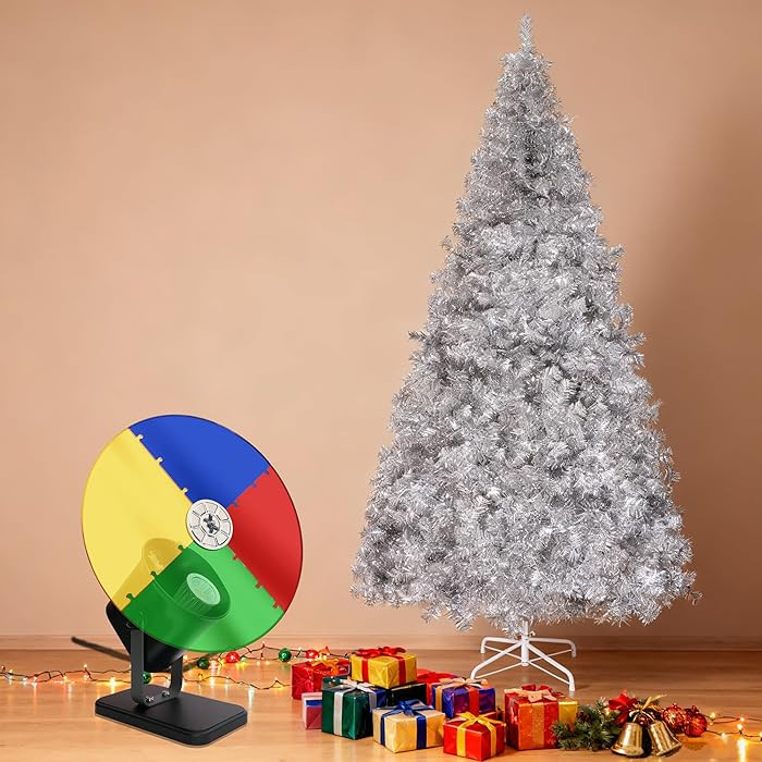 6ft Vintage Christmas Tree with Rotating Color Wheel - Complete Retro Xmas Set with Light with Ti... | Amazon (US)