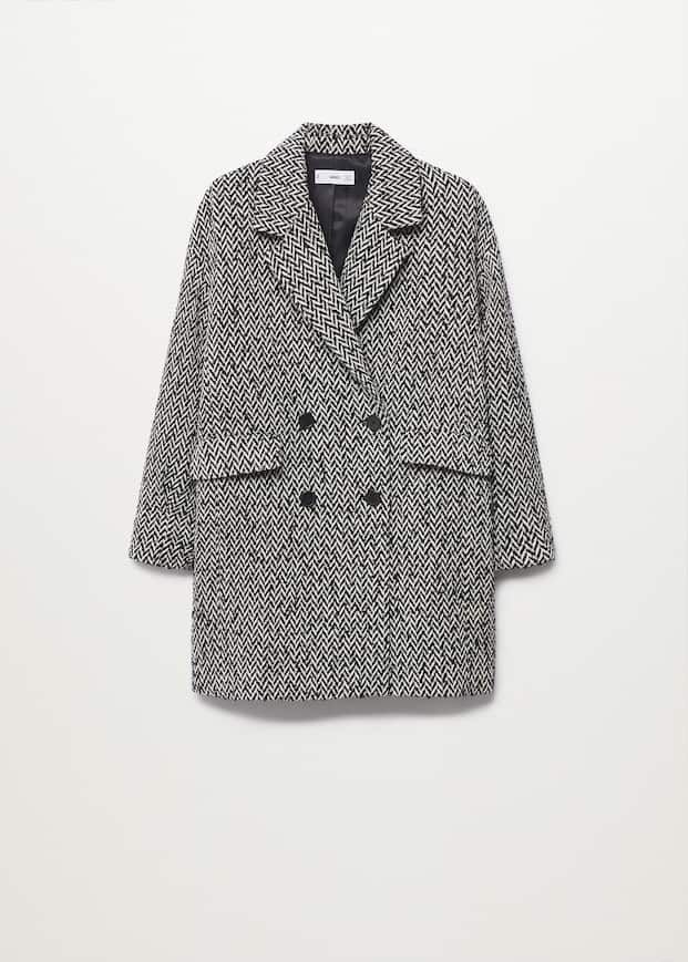 Buttoned wool coat | MANGO (US)