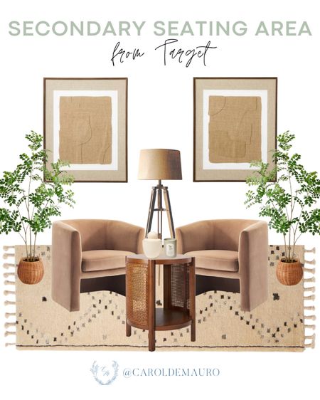 Time to upgrade your living room with this accent chair, faux plants, wall decor, neutral rug and more!
#modernhome #homeinspo #targetfinds #furniturefinds

#LTKHome #LTKSeasonal #LTKStyleTip