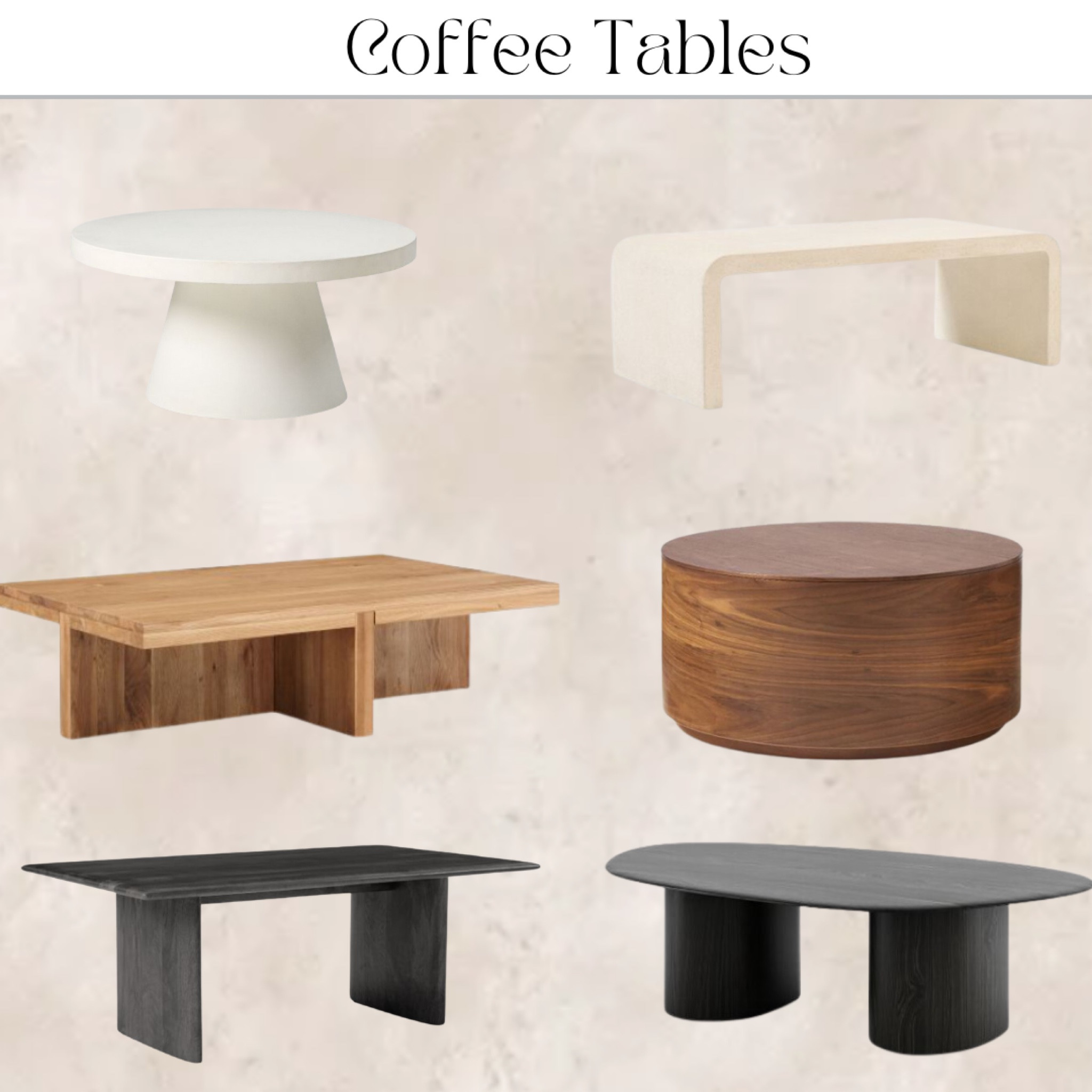 Coffee Tables 

#westelm #coffeetables #livingroom #decorinspo 