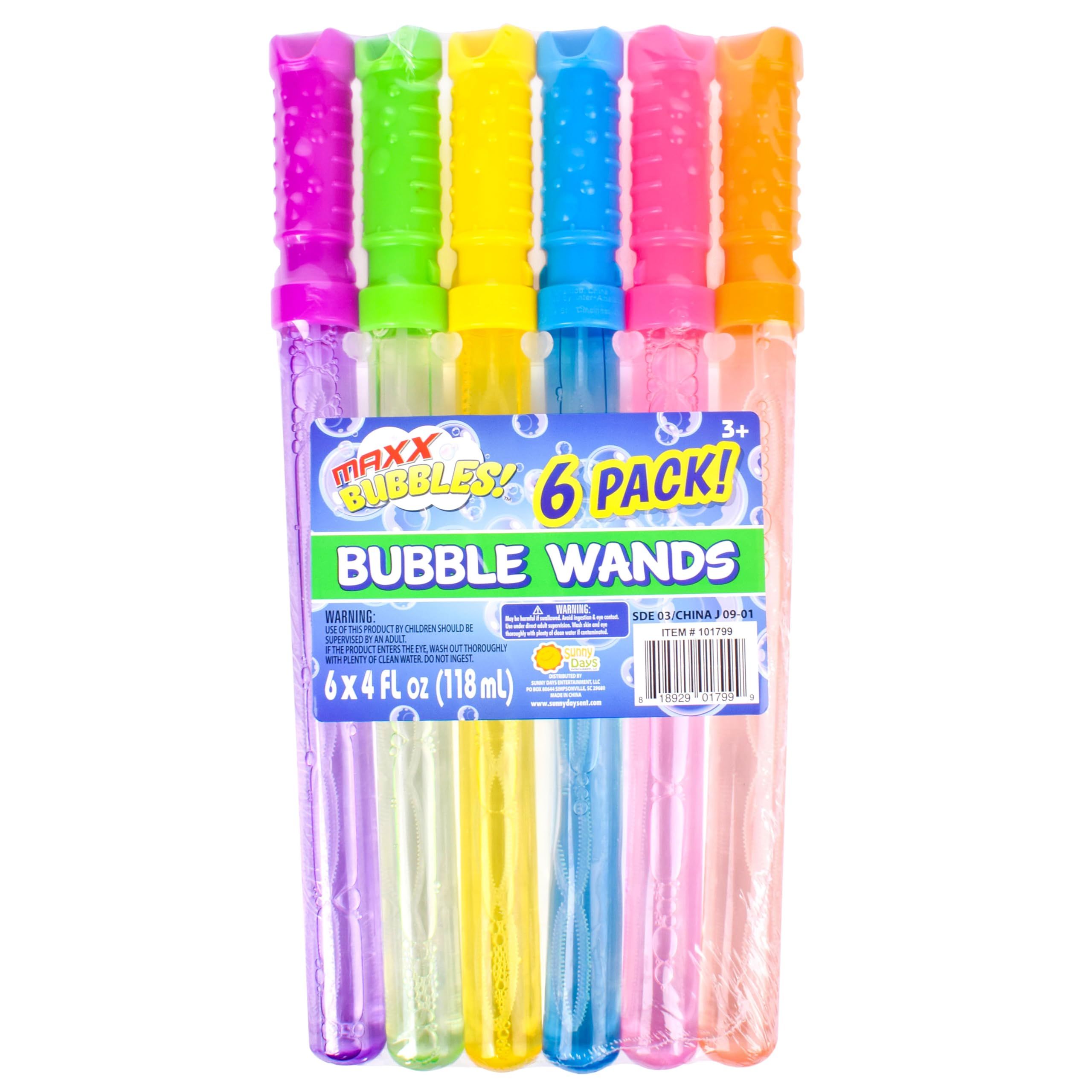 Sunny Days Entertainment Maxx Bubbles 4oz Bubble Wands – 6 Pack Bubble Wand Toy | Summer Fun, O... | Amazon (US)