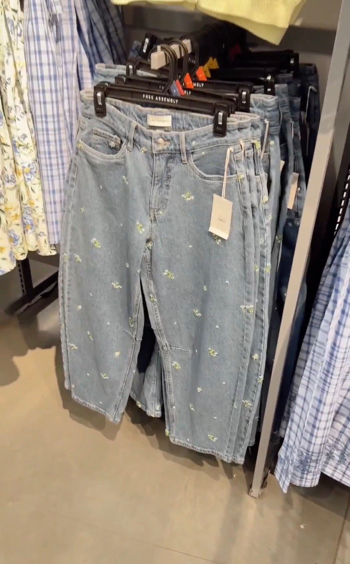🤍 I am in shock these are Walmart! 🌼👀😱✨ The barrel fit, dainty flower details are so fun for spring. I would suggest sizing down 1. 

#LTKgrwm #LTKootd #LTKdayinmylife