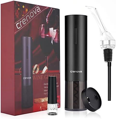 Crenova 4-in-1 Electronic Wine Opener, Rechargeable Automatic Corkscrew Wine Bottle Opener set wi... | Amazon (US)