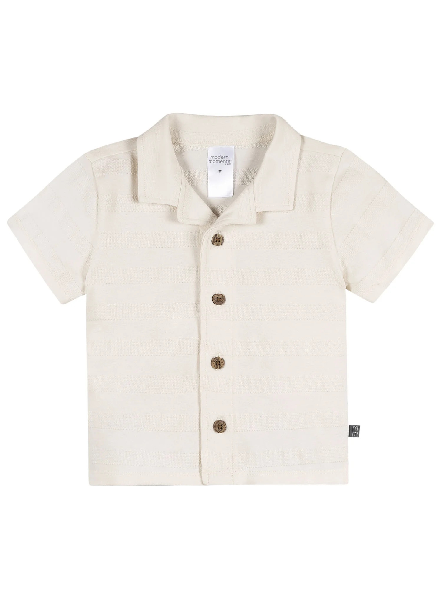 Modern Moments by Gerber Baby and Toddler Boy Organic Button Up Collar Top, Sizes 0/3 Months - 5T | Walmart (US)
