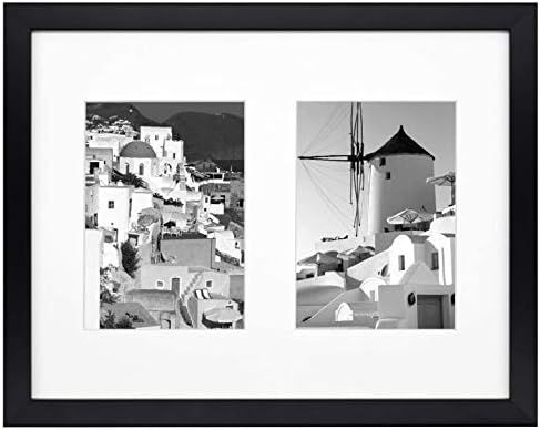 Golden State Art, 11x14 Black Photo Wood Collage Frame with Real Glass and White Mat displays (2)... | Amazon (US)