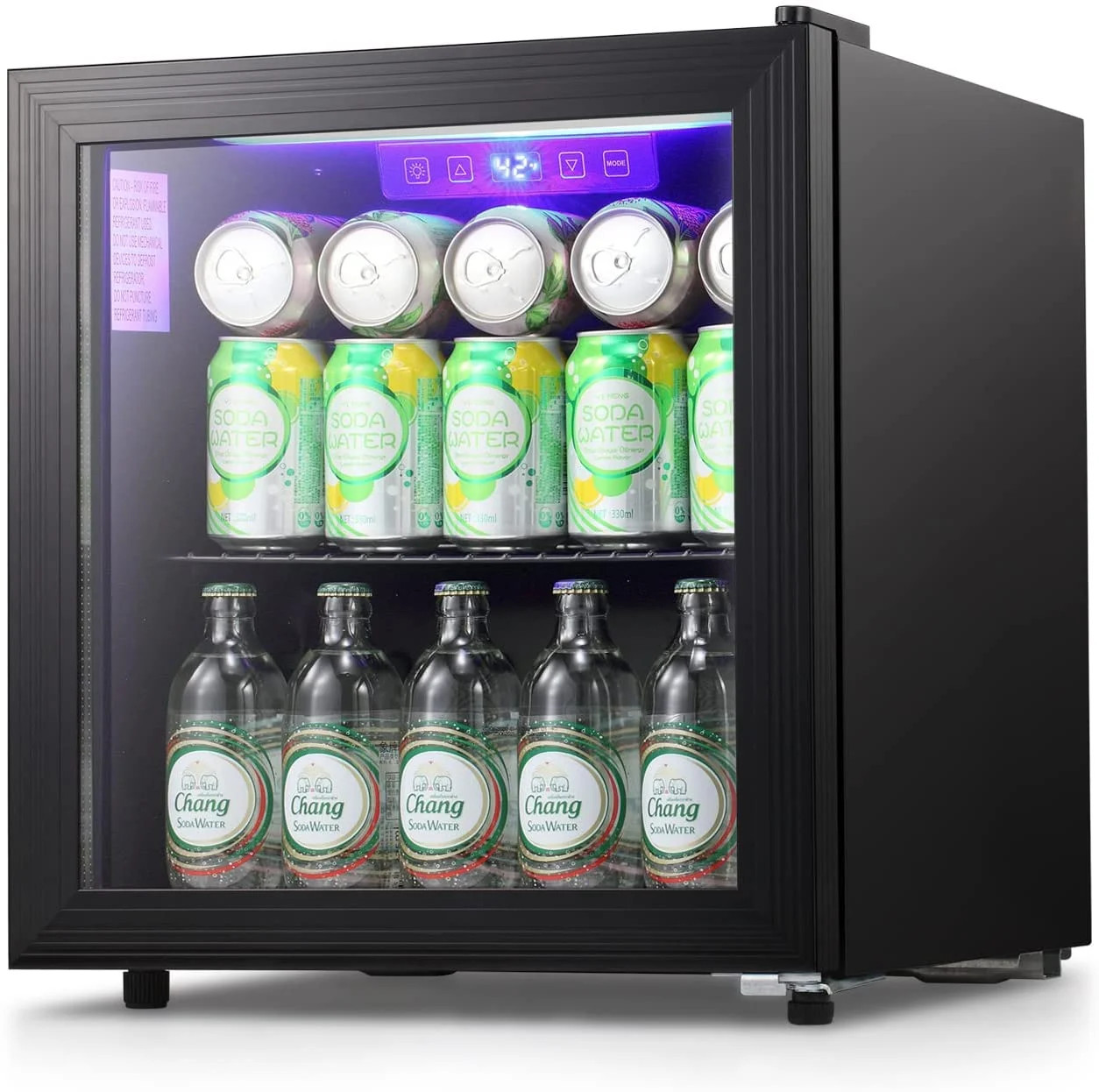 AGLUCKY 1.7Cu.ft Beverage Refrigerator Cooler - Mini Fridge Soda or Beer, Small Drink Dispenser&E... | Walmart (US)