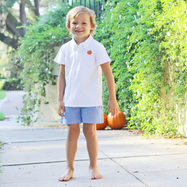 Pumpkin Picking Polo Short Set | Classic Whimsy