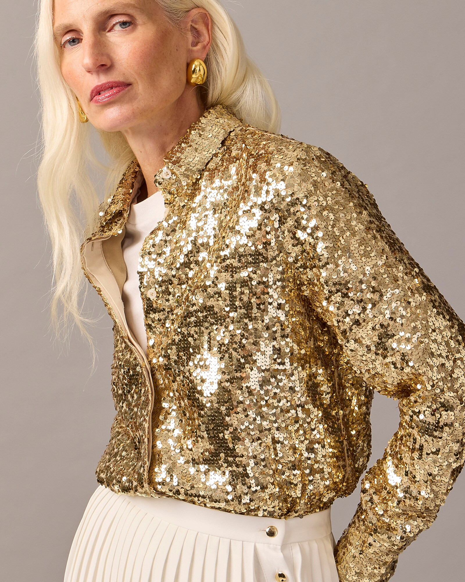 Collection classic-fit sequin shirt | J. Crew US