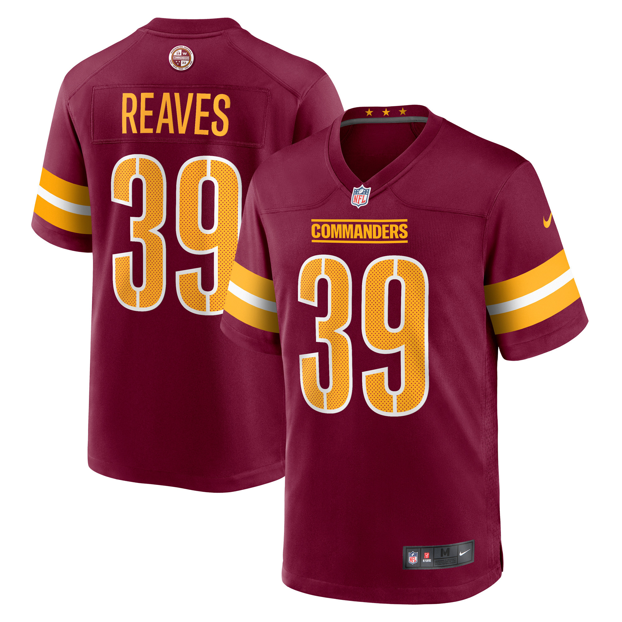 Men's Nike Jeremy Reaves Burgundy Washington Commanders Game Jersey | Fanatics
