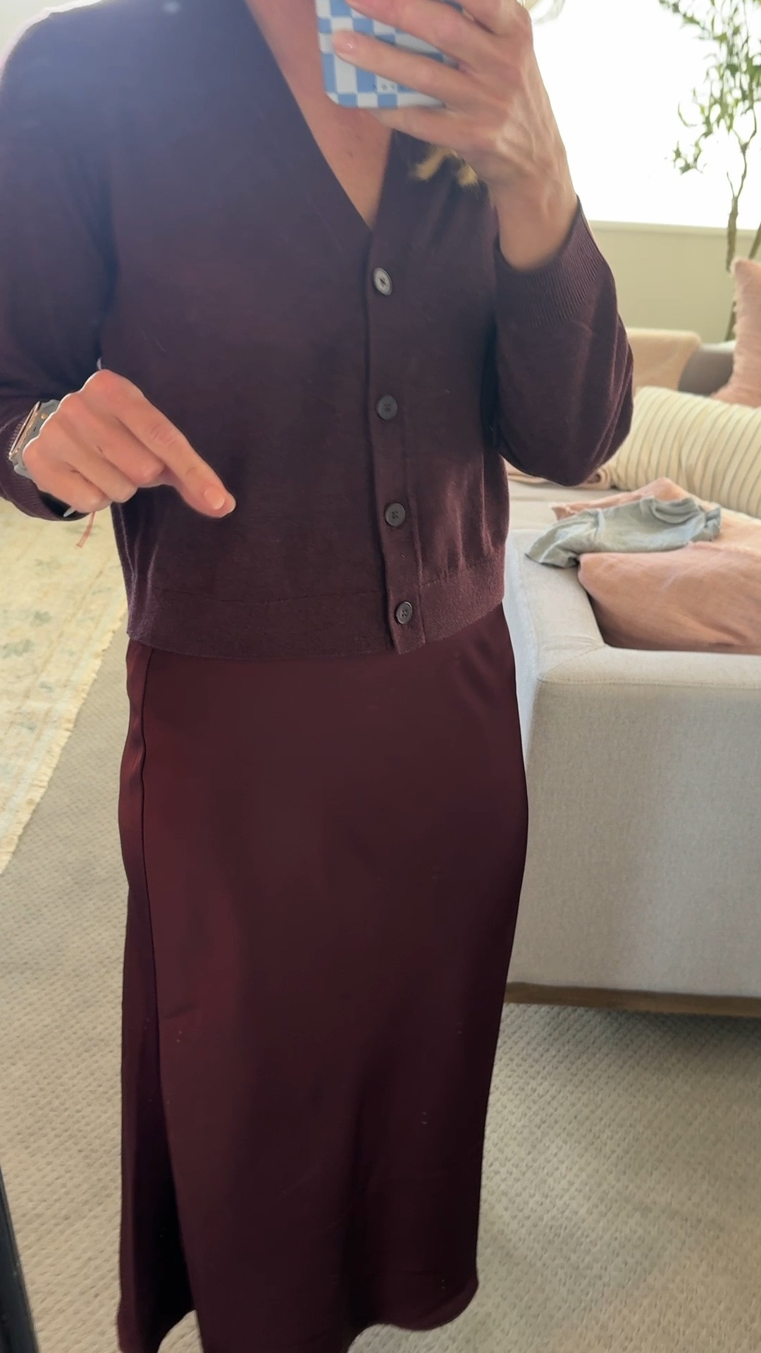 This is my Sezane look-for-less with two amazing Target finds. I did a small in each and I’m 5’7”