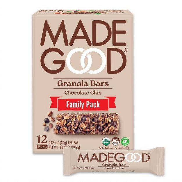MadeGood Chocolate Chip Granola Bar - 10.2oz/12ct | Target
