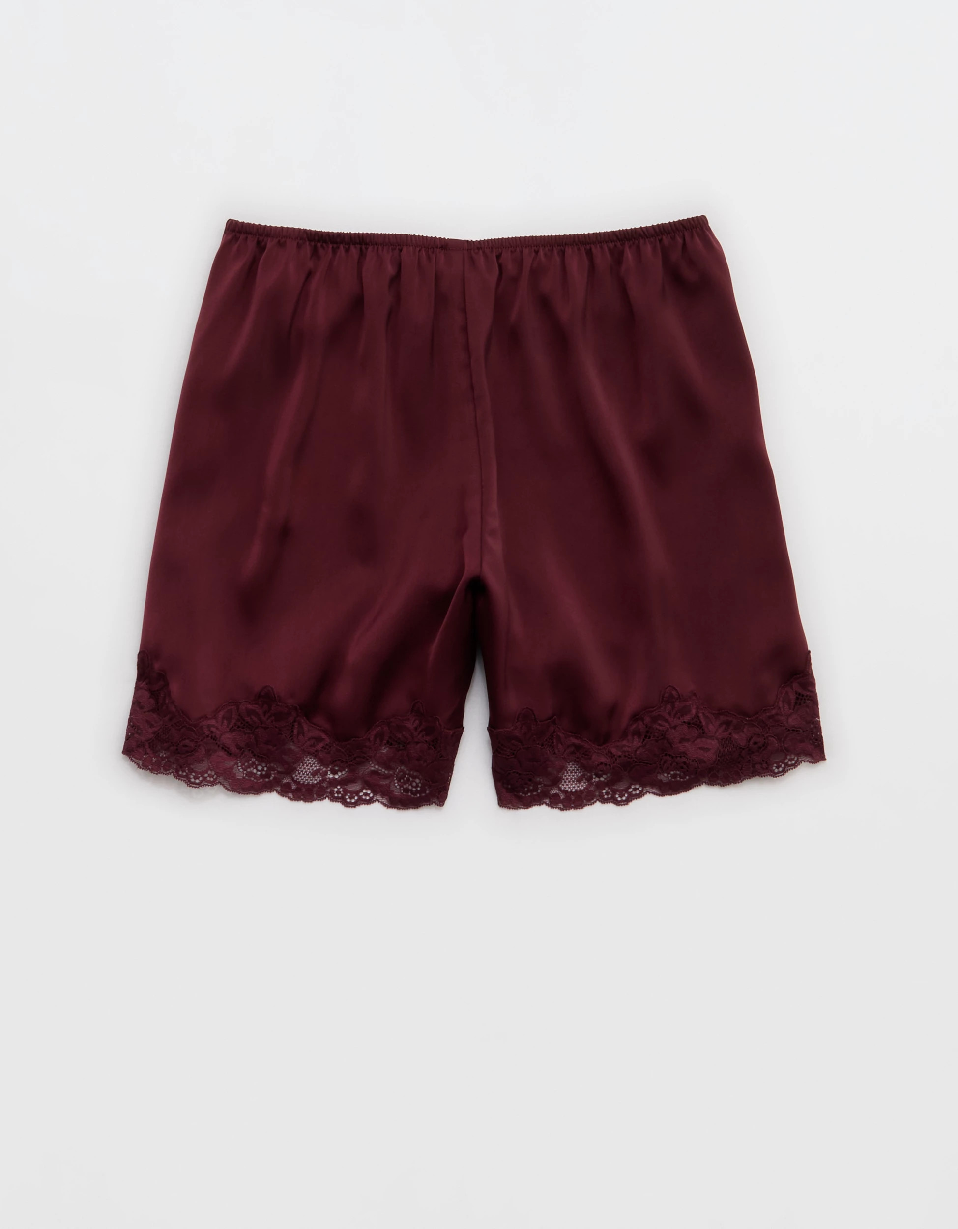 OVERSLEPT by Aerie Liquid Satin Lace Trim Short | Aerie