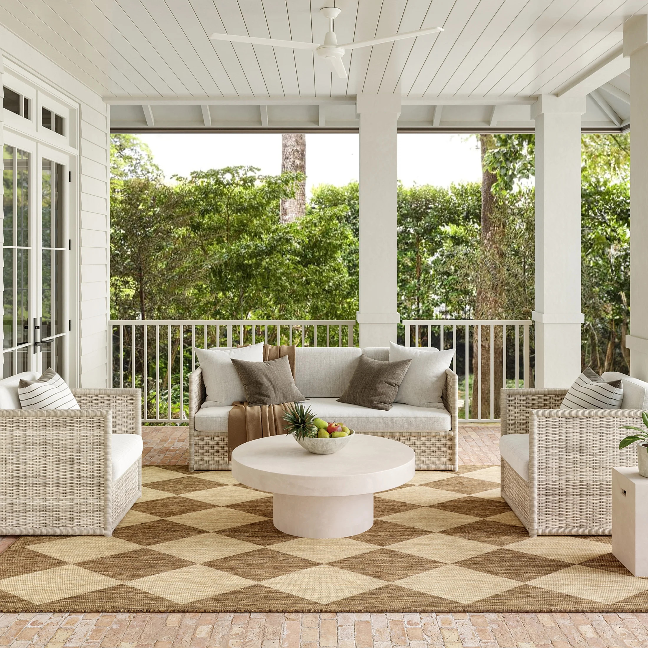 nuLOOM Sabina Diamond Trellis Indoor/Outdoor Area Rug, 8' x 10', Sabina Brown - Walmart.com | Walmart (US)