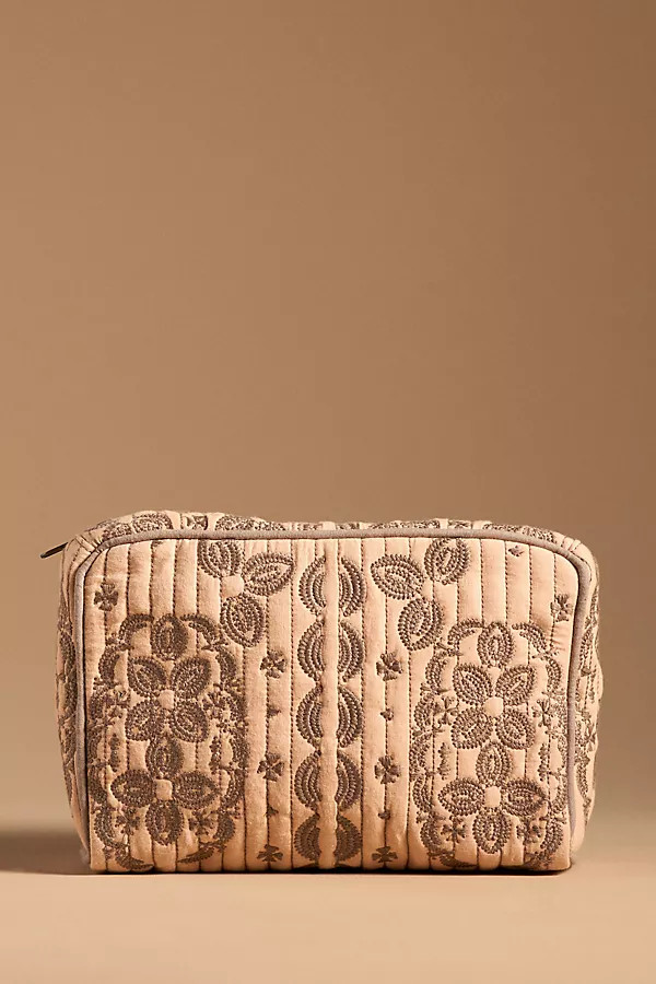 Llani x Anthropologie Embroidered Cosmetic Bag | Anthropologie (US)