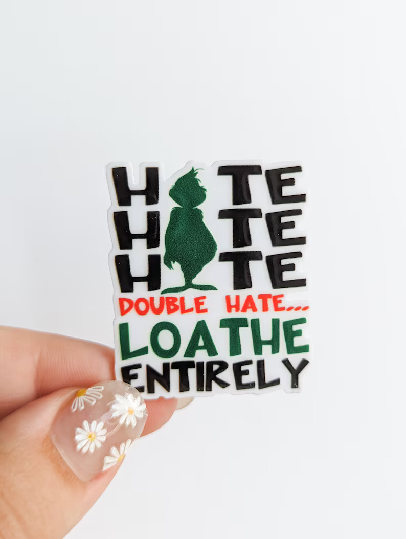 Hate Hate Loathe / Christmas / PLASTIC Add on / 11A25 - Etsy | Etsy (US)