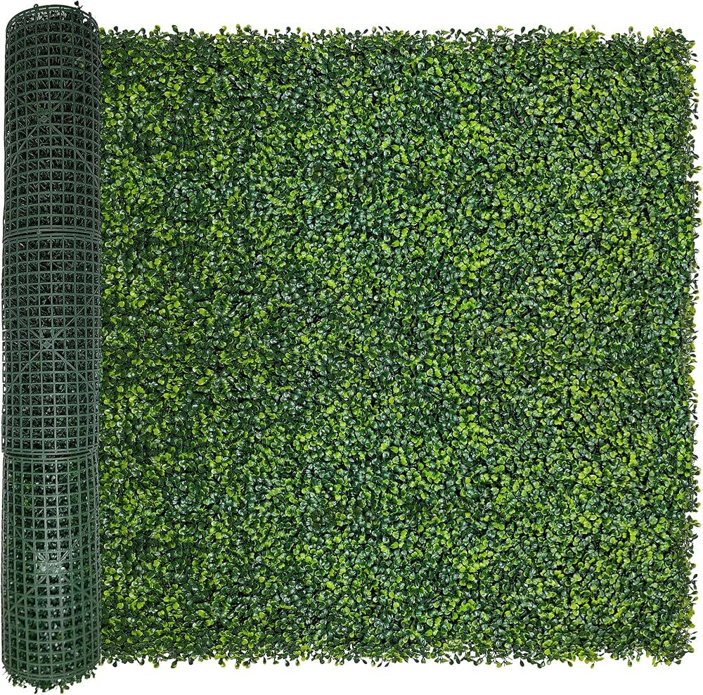 Artificial Boxwood Roll Panels,48 X 120 in(40 sqft) UV-Anti Artificial Ivy Privacy Fence Wall Scr... | Amazon (US)