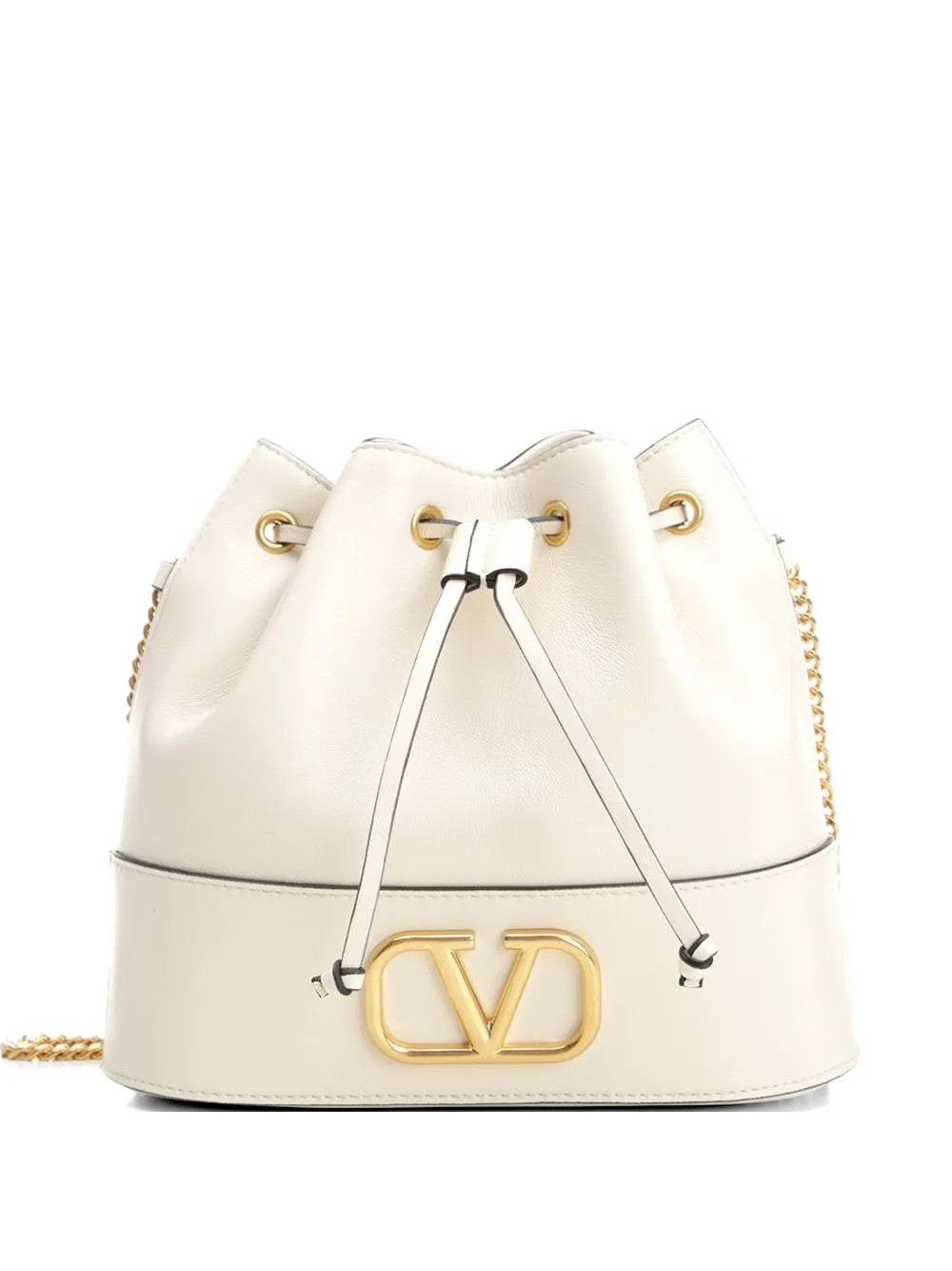Valentino Garavani Vlogo chain-strap leather mini bag - White | Farfetch Global