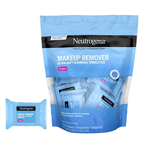 Neutrogena Makeup Remover Facial Cleansing Towelette Singles, Daily Face Wipes Remove Dirt, Oil, Mak | Amazon (US)