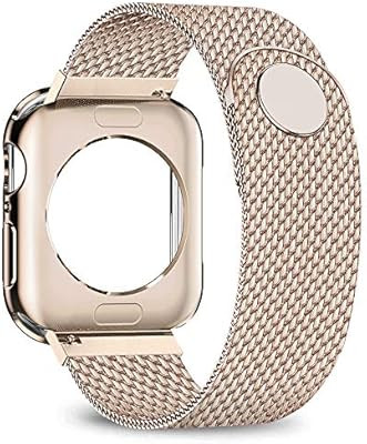 jwacct Compatible for Apple Watch Band with Screen Protector 38mm 40mm 42mm 44mm, Soft TPU Frame ... | Amazon (US)