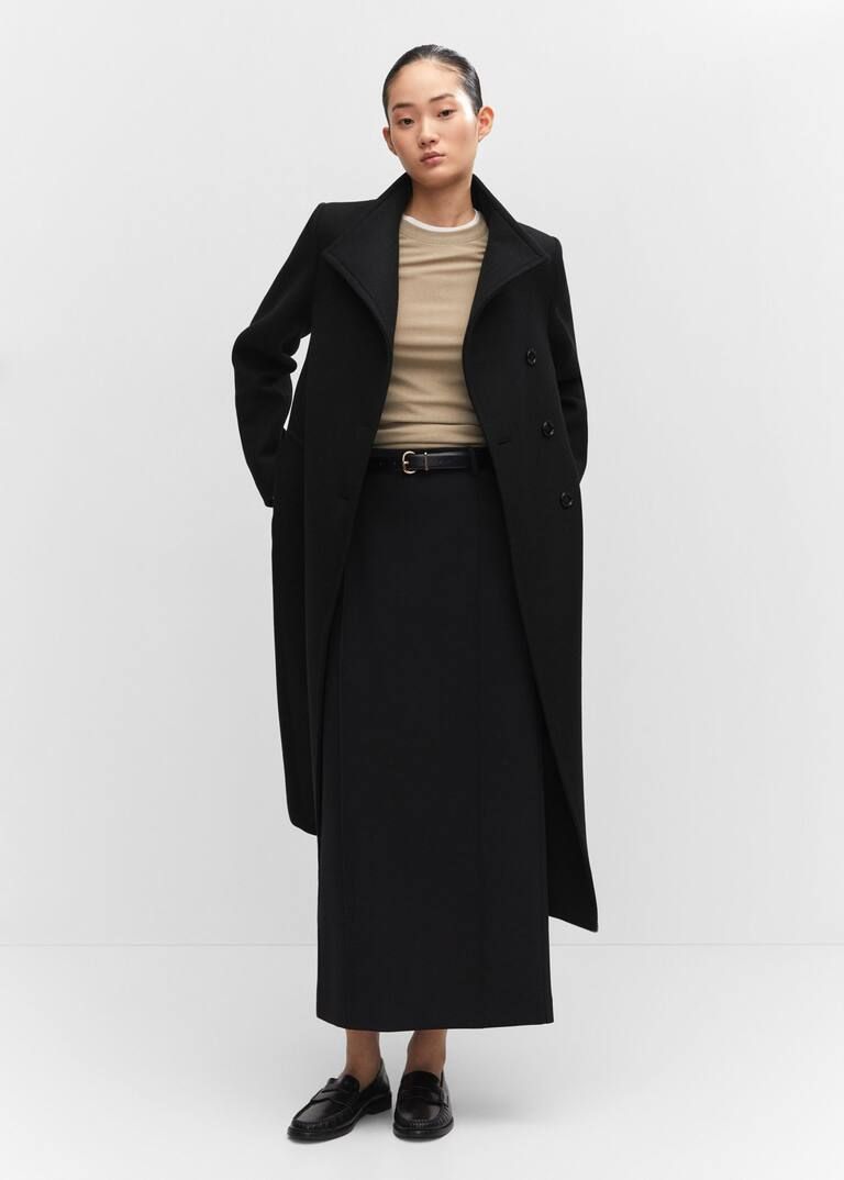 Woolen coat with belt -  Women | Mango USA | MANGO (US)