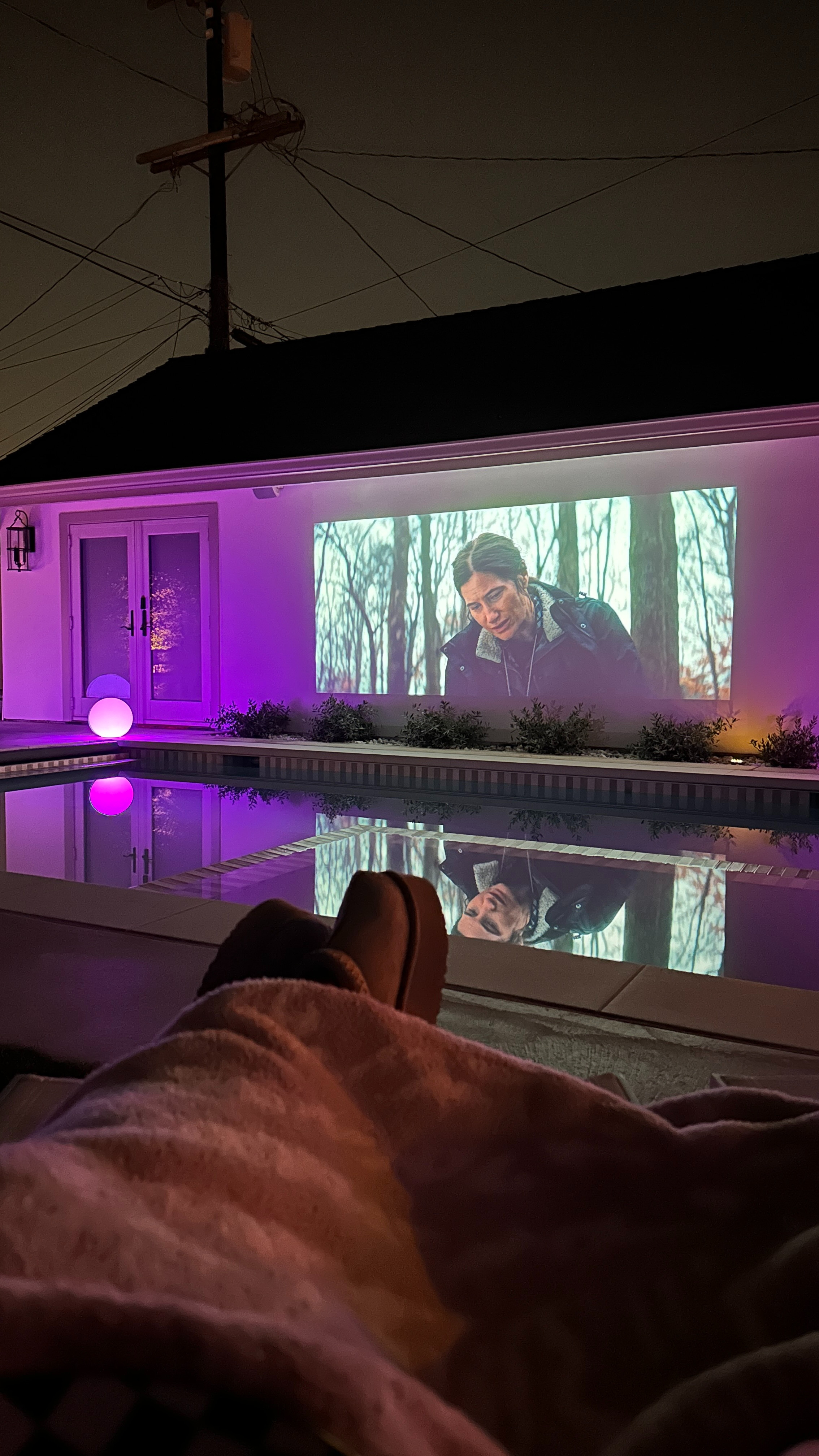 Outdoor movie night with our projector!

movie night l outdoor l projector 

 