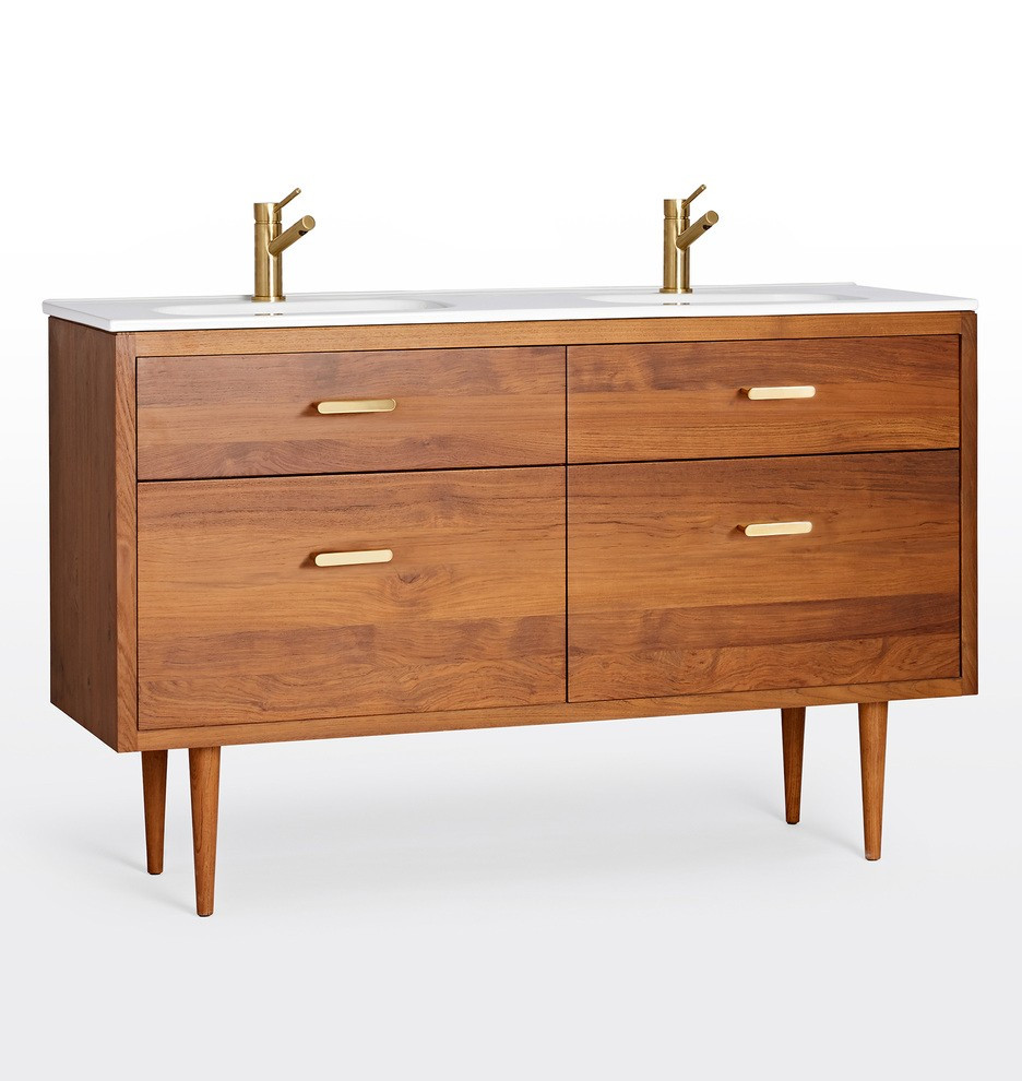 Marquam Teak Double Vanity | Rejuvenation