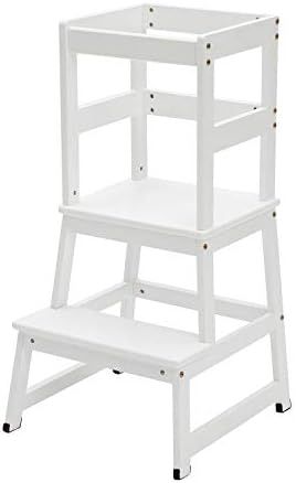 Kids Kitchen Step Stool with Safety Rail Children Learning Stool Tower | Amazon (US)