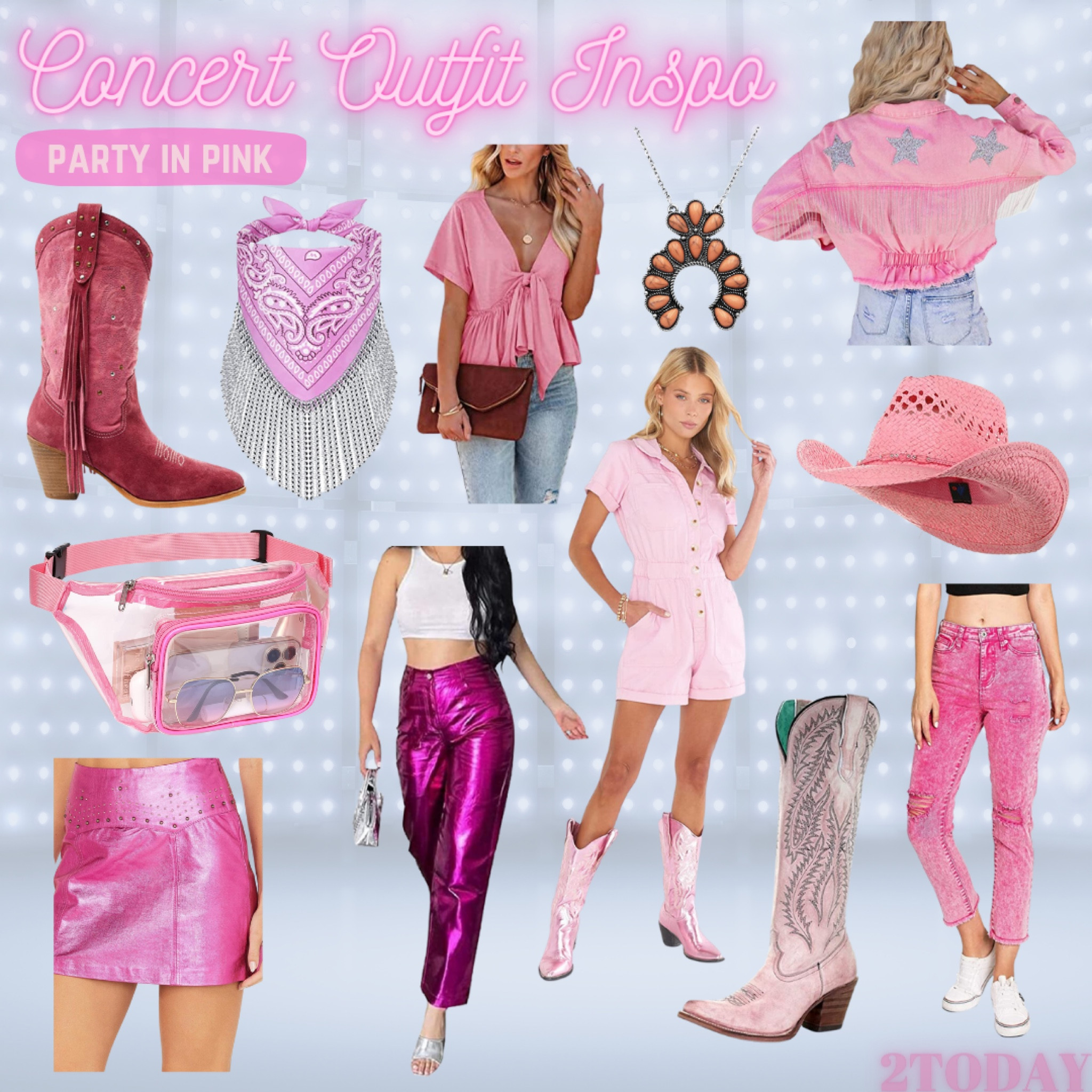 Concert Outfit Inspiration - Party in Pink Edition 

Country concert / music festival looks / outfits / ideas / inspo / 2Today

#concertoutfitinspo

#LTKstyletip #LTKtravel #LTKFind