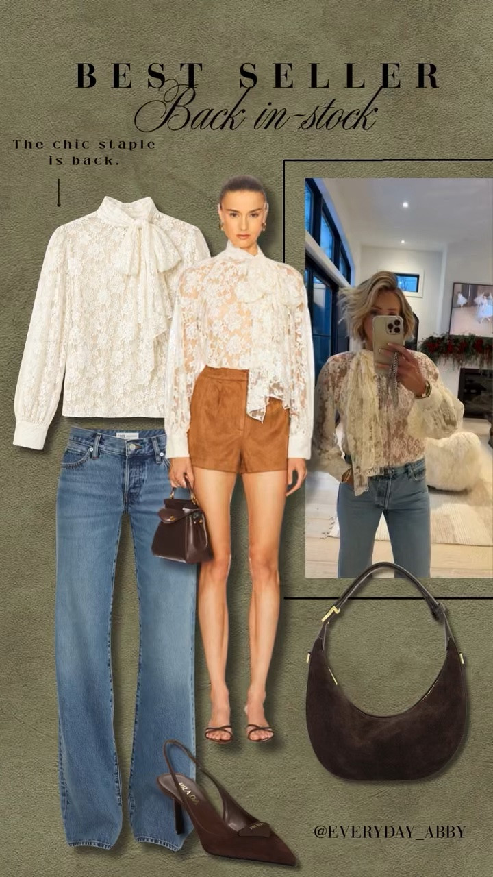 Lace season is upon us 💥 this top - no notes. Back in stock!!!

#LTKSeasonal #LTKgrwm #LTKootd