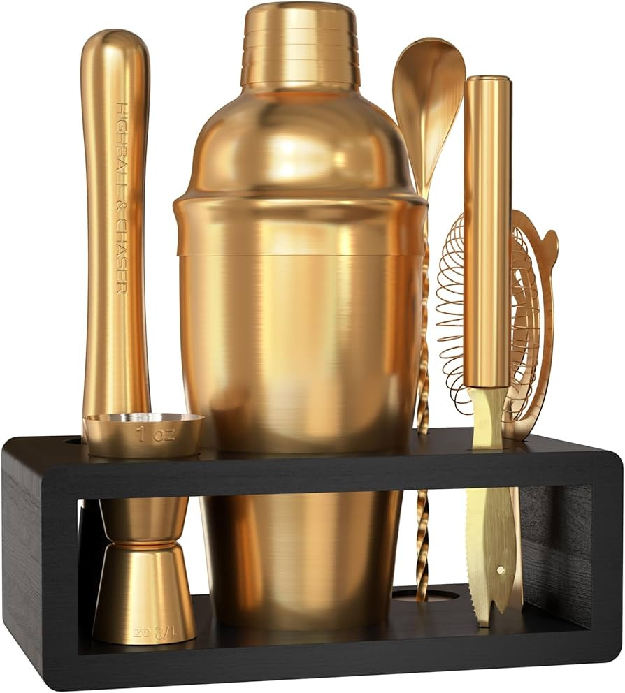 Highball & Chaser Cocktail Shaker Set: Bartender Kit for Home Bar Mixology Cocktail Bar Set Plus ... | Amazon (US)