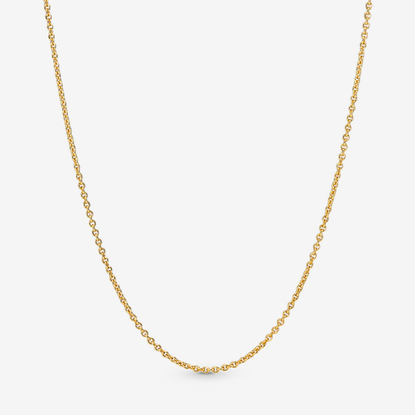 Pandora Classic Cable Chain Necklace - 14k Gold-plated unique metal blend - Sz. 45 cm | Pandora (AU)