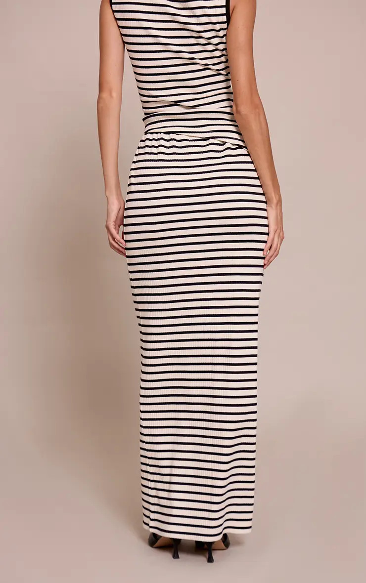 Chocolate PrettyLittleThing Stripe Maxi Skirt Co-ord | Boohoo | Boohoo.com (UK & IE)