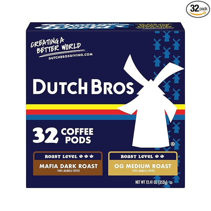 Dutch Bros® Medium and Dark Roast Coffee Variety Pack, 32 Count, Single Serve Coffee Pods for Ke... | Amazon (US)