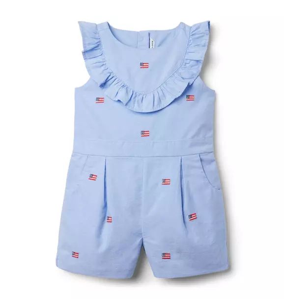 Embroidered Flag Ruffle Romper | Janie and Jack