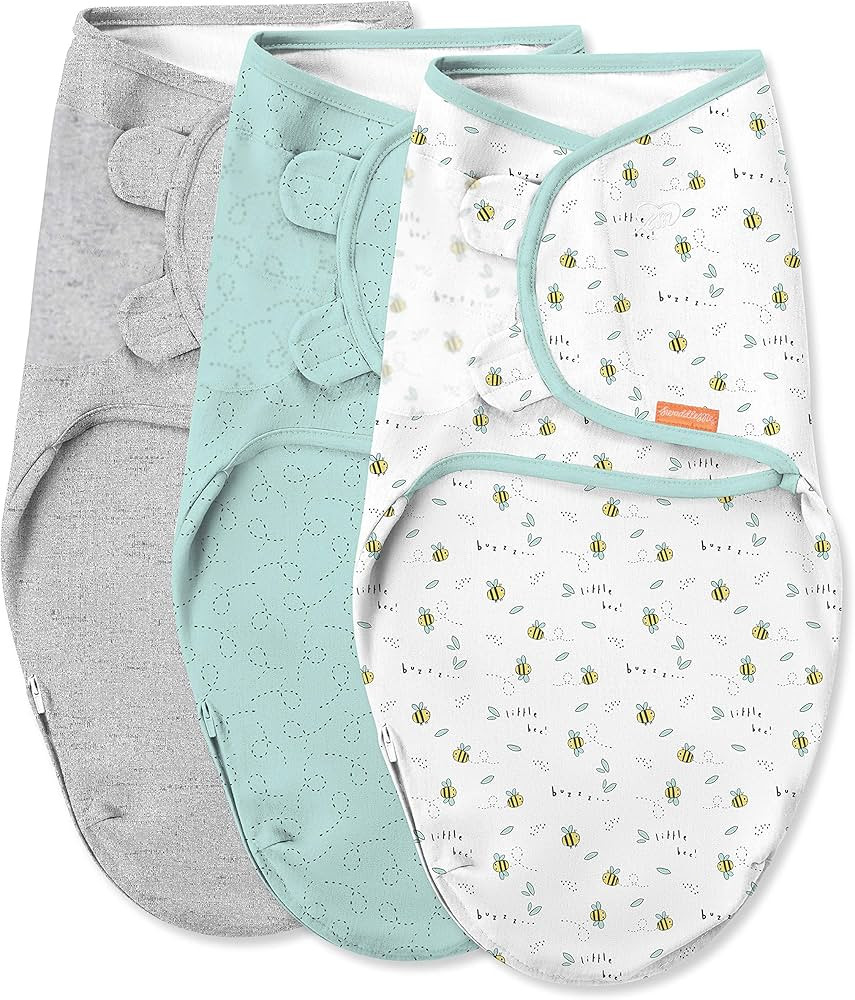SwaddleMe by Ingenuity Easy Change Swaddle in Size Small/Medium, For Ages 0-3 Months, 7-14 Pounds... | Amazon (US)