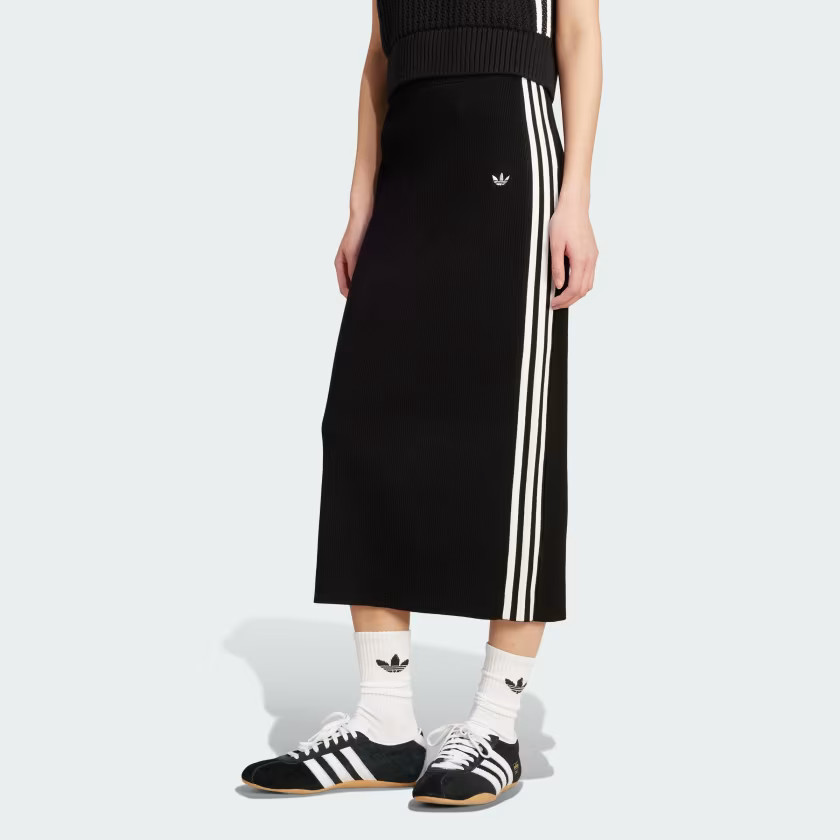 adidas Adicolor Knit 3-Stripes Skirt - Black | Free Shipping with adiClub | adidas US | adidas (US)