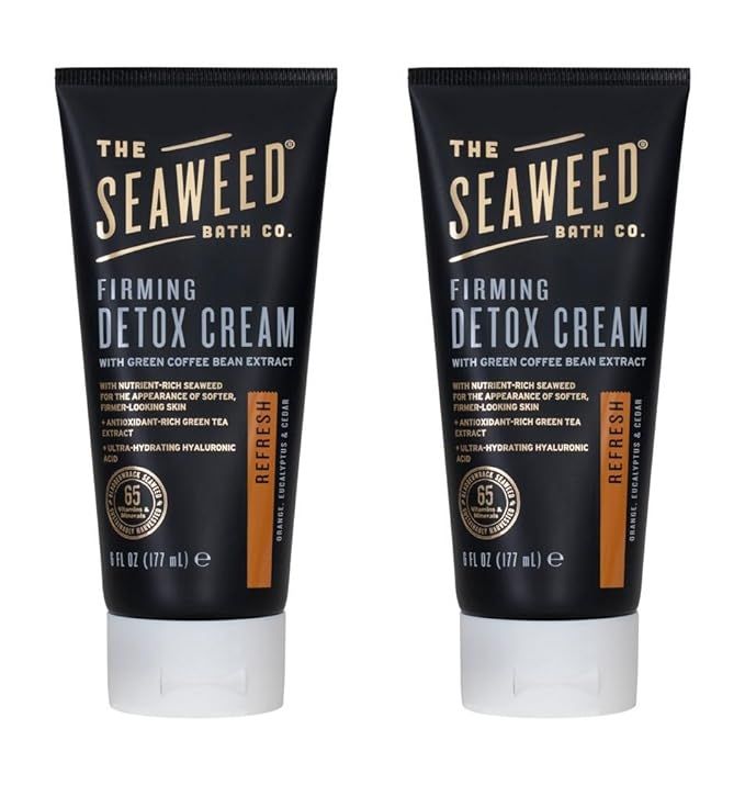 Seaweed Bath Co. Refresh Firming Detox Body Cream (Pack of 2) with Organic Bladderwrack Seaweed, ... | Amazon (US)