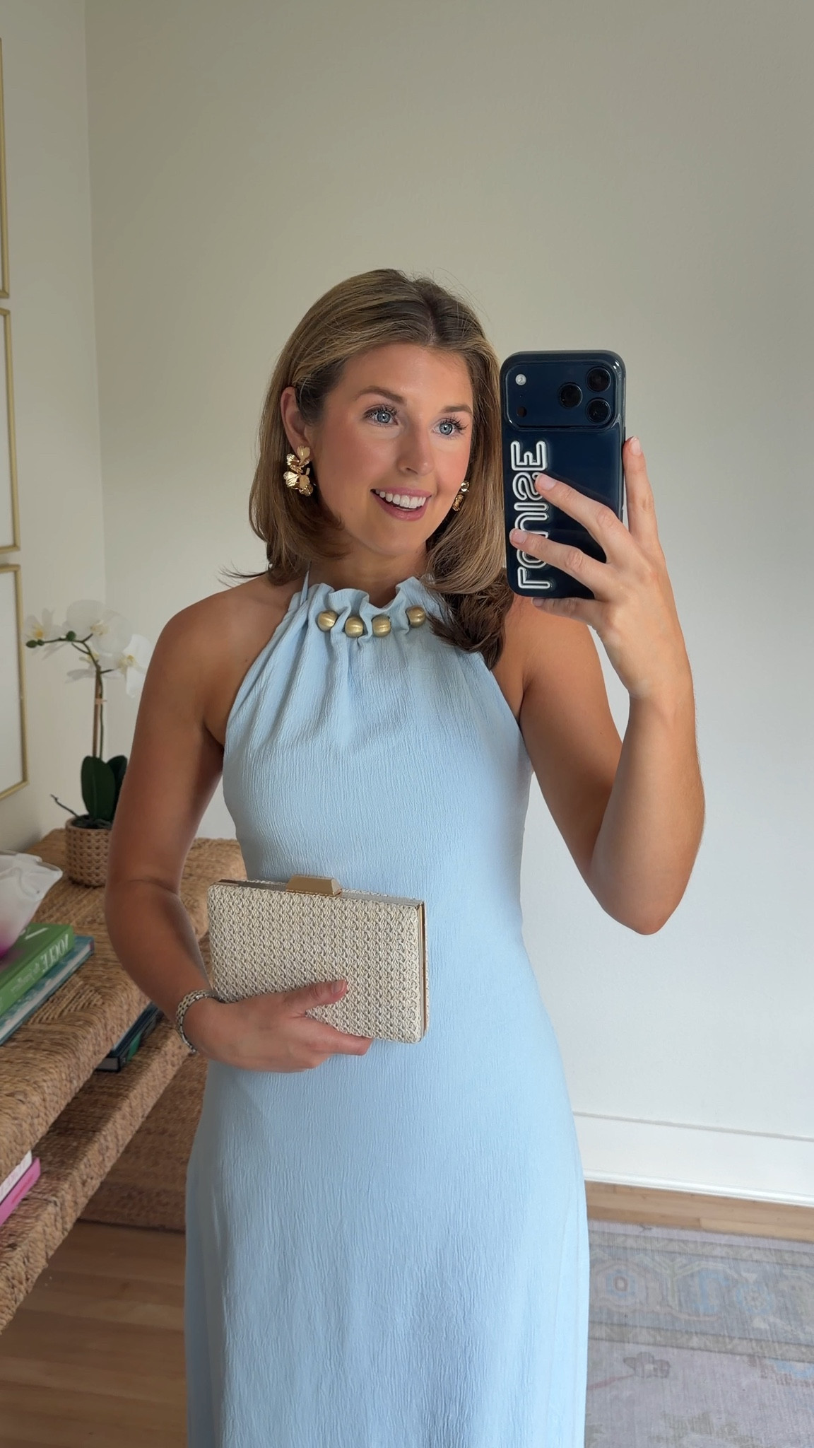 Blue maxi for a summer wedding! Wearing a S