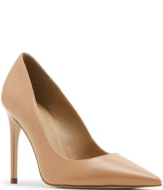 Steve Madden Noir Leather Pointed Toe Stiletto Pumps | Dillard's | Dillard's