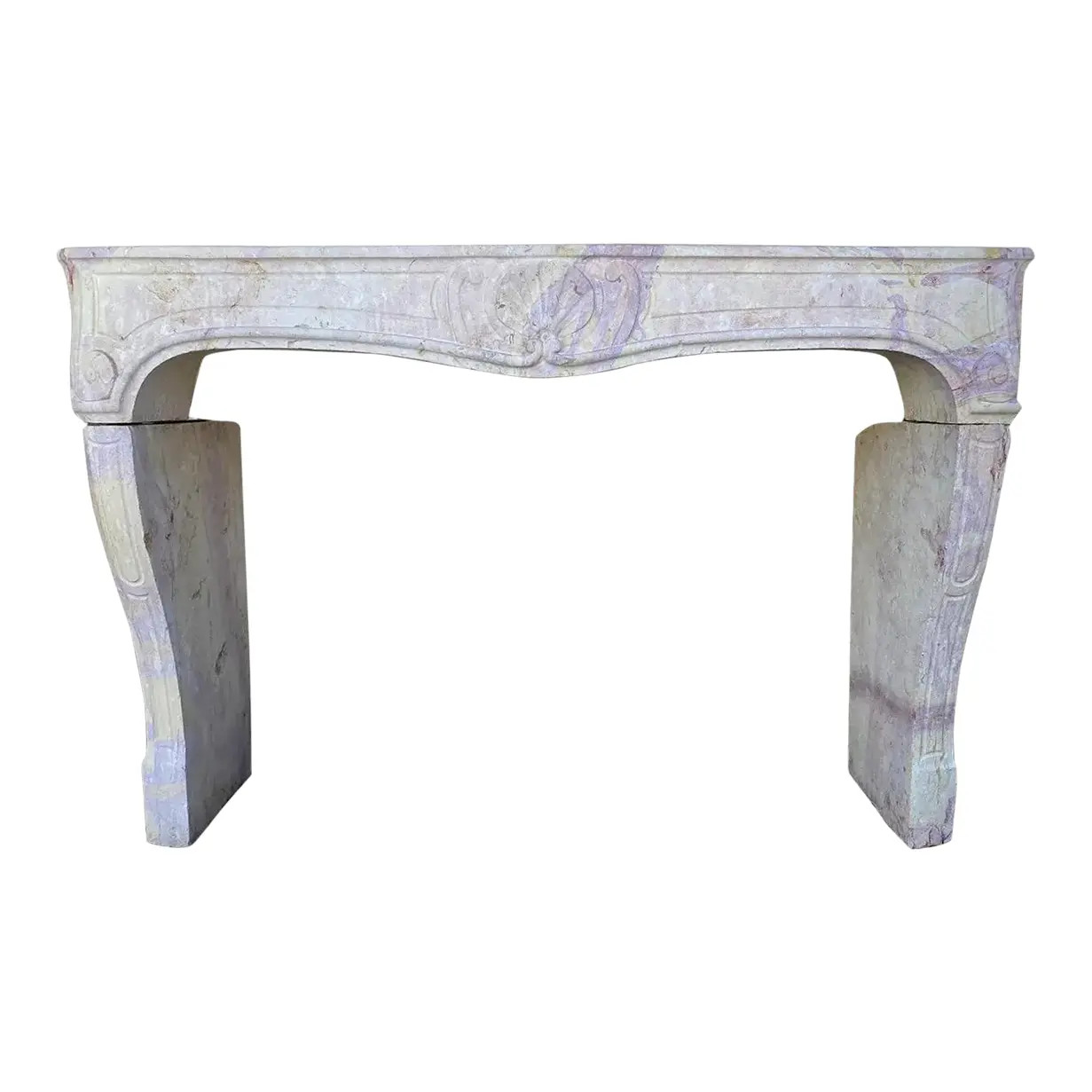 18th Century French Louis XV Bourguignon Stone Fireplace Surround | Chairish